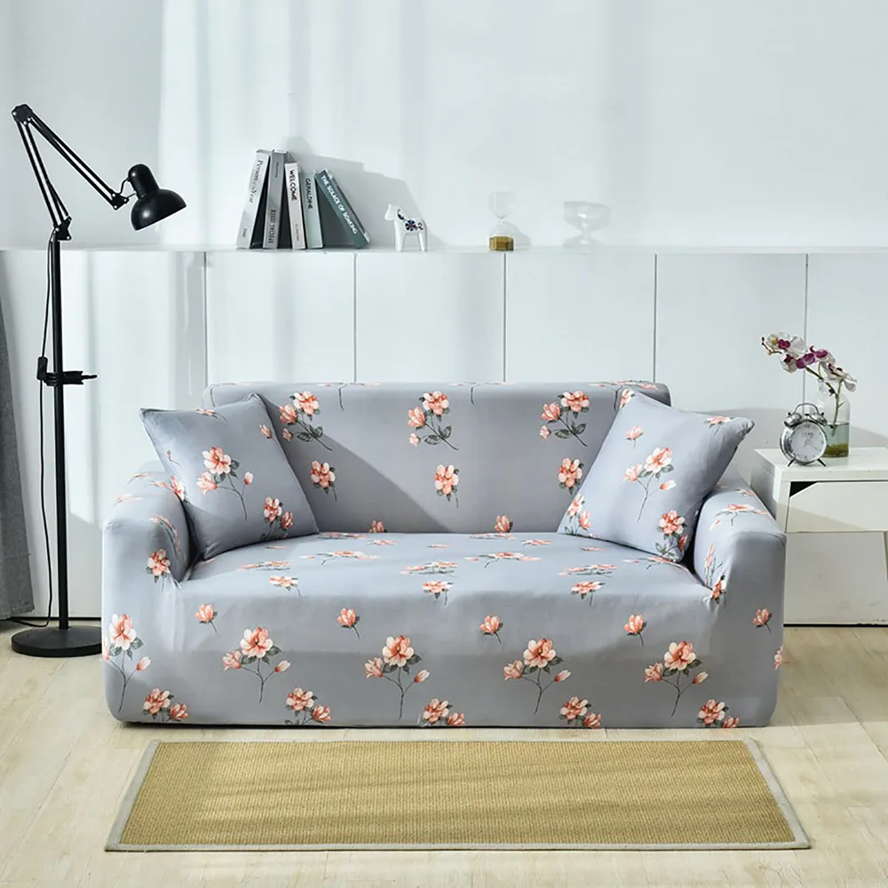 

3 Seater Couch Covers For Living Room Elastic Full Coverage Corner Sofa Cover Four Seasons Non-Slip Floral Print Cover For Sofa