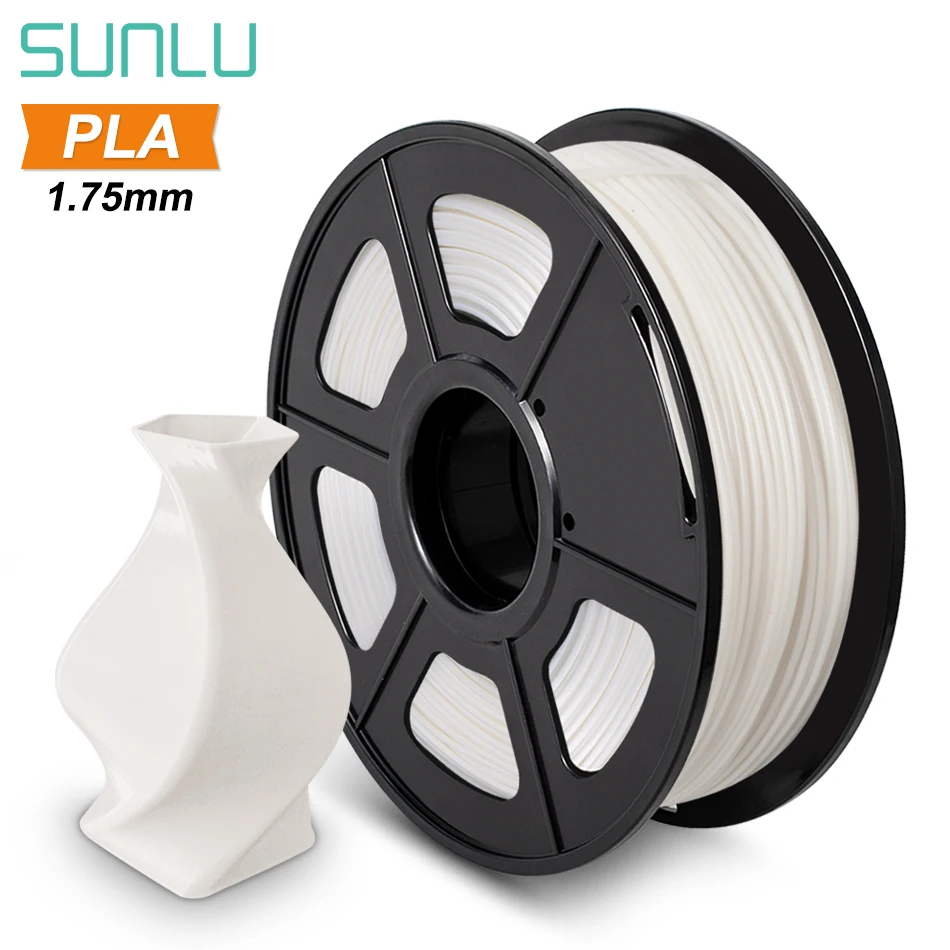 SUNLU 1.75 PLA 3D Filament For 3D Printer 1kg with spool Plastic PLA 3D Printing Materials Low Shrin