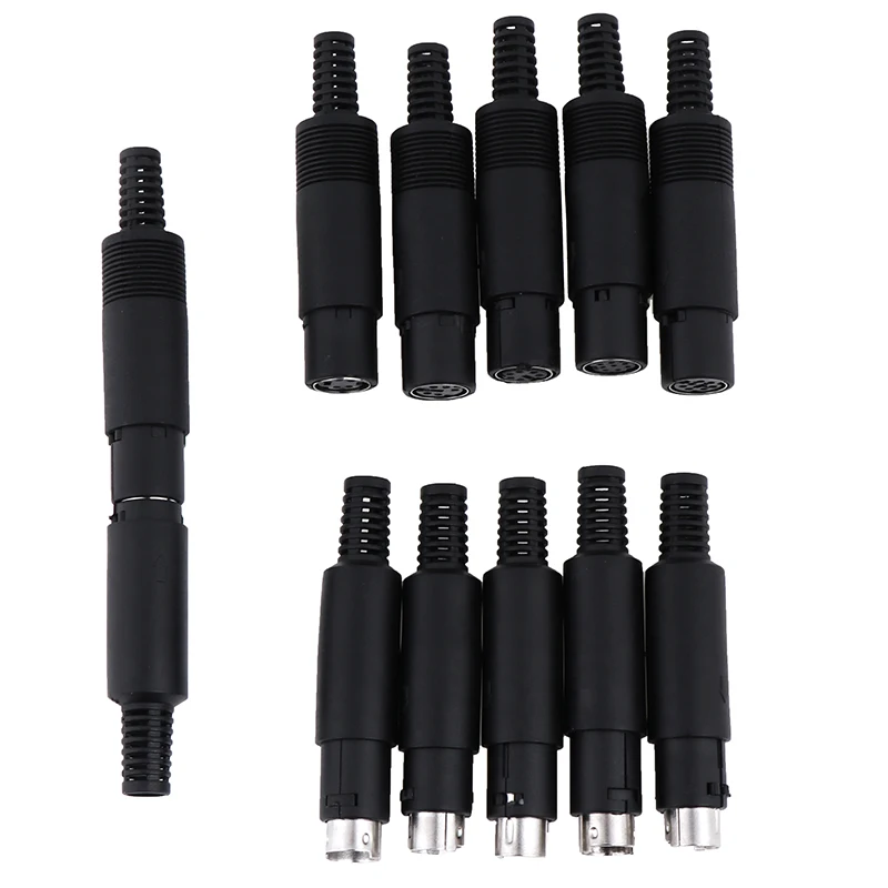 

1Pc Mini DIN Plug Socket Connector 3/4/5/6/7/8 PIN Chassis Cable Mount Male Female