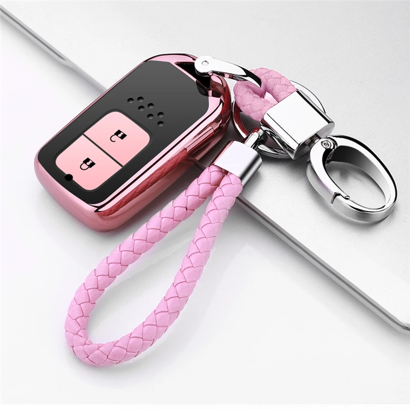 

2019 New soft TPU car key case for Honda Hrv Civic 2017 Accord car key shell plating car key shell shatter-resistant waterproof