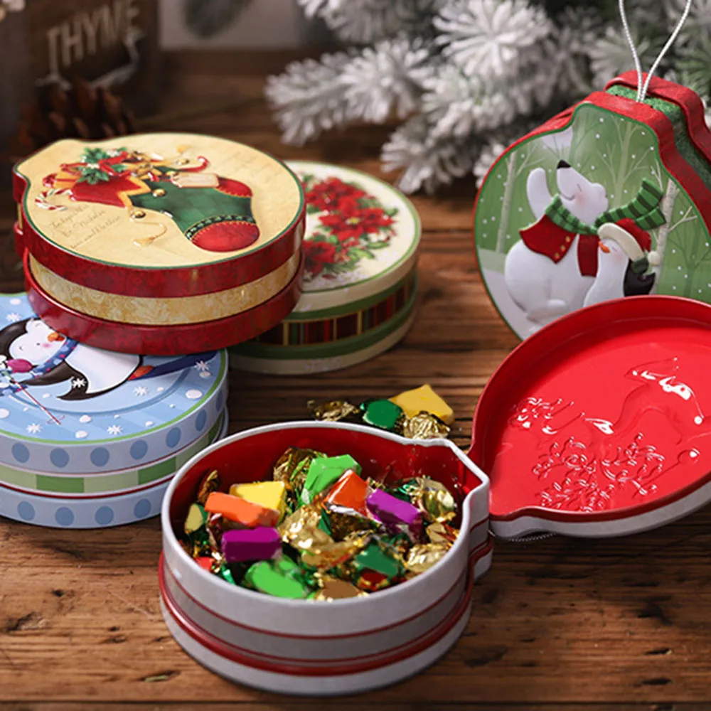 

Small Bell Shape Christmas Tin Box Kids Xmas Candy Box Coins Gift Box Xmas Tree Ornaments Christmas Decorations