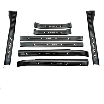 

high quality stainless steel car Welcome Pedal Scuff Plate/Door Sill Car Styling for Volkswagen T-Roc 2018 2019 2020