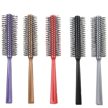 Online 5 Farbe Neue Runde Haar Kamm Curling Haar Pinsel Lockige Haarbürste Massage Roller Kamm Friseur Salon Styling Werkzeuge