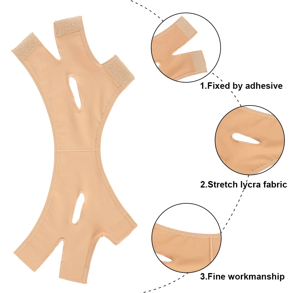 Тонкая маска для лица, для похудения, бандаж, форма ремня для подтяжки кожи, уменьшенная двойная маска для лица и подбородка, утонченная лента для парчи, para adelgazar