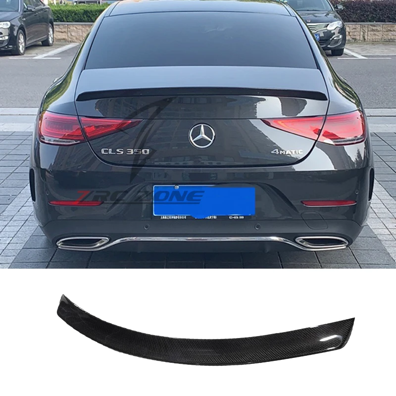 CLS класс углеродное волокно/FRP задний багажник спойлер Крылья для Benz W257 C257 CLS400 CLS550 AMG спойлер