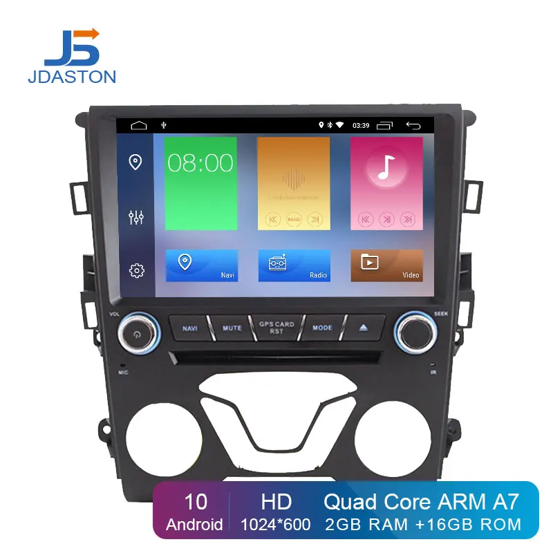 JDASTON Android 10 0 автомобильный DVD плеер для Ford Mondeo 2013 2014 мультимедийный 1 Din