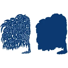 2021 Arrival New Willow Tree Scrapbook Diary Decoration Stencil Embossing Template Diy Greeting Card Handmade Metal Cutting Dies