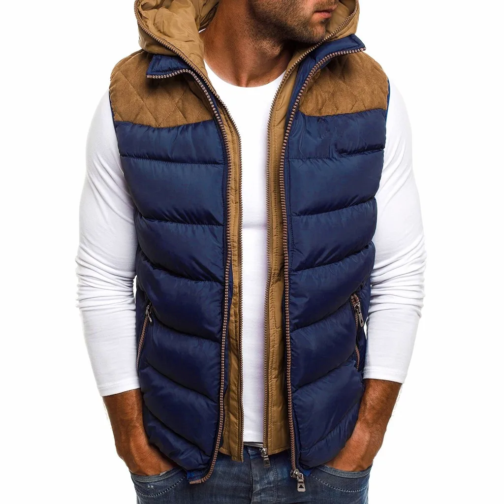 Yayu Mens Waistcoat Sleeveless Glitter Metallic Vest Hoodies Sweatshirt Jackets