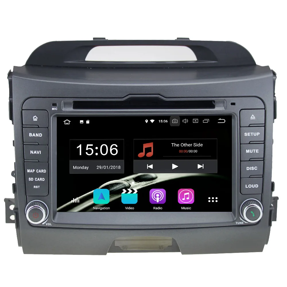 Автомагнитола 2DIN 7 дюймов Android 9 0 Восьмиядерный процессор 4 Гб ОЗУ 64 ПЗУ DVD GPS радио
