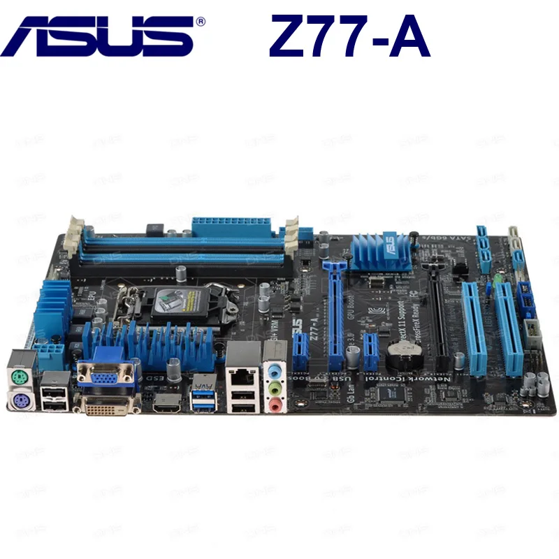 Asus Z77-A для рабочего стола материнской платы LGA 1155 DDR3 USB2.0 USB3.0 32 Гб I3 I5 I7 22/32nm Z77 ПК Материнские платы б/у