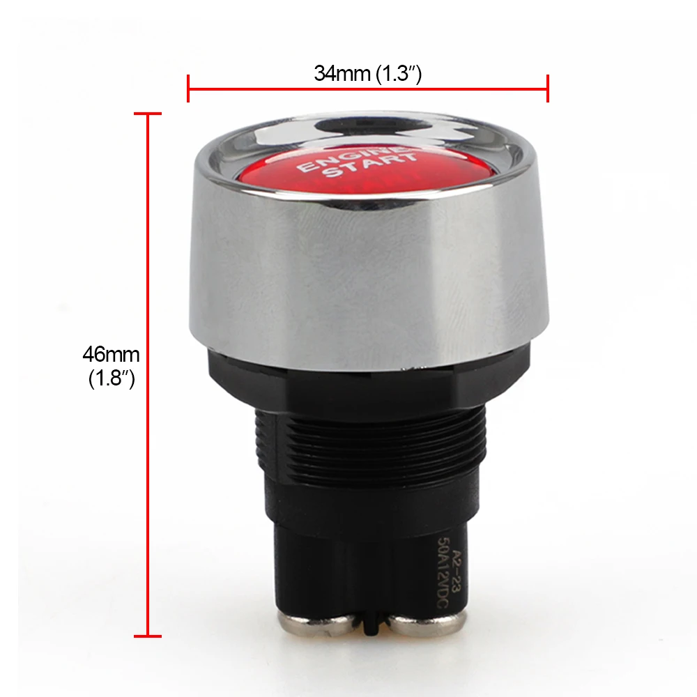12v 50a красный свет пусковой переключатель зажигания для гоночного спорта выкл-вкл YC101599