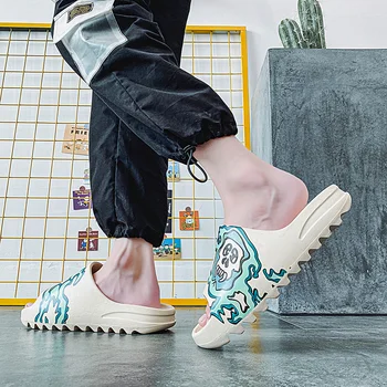 

.2020 New Hot Summer Men Slippers Casual Comfortable Shoes Non-slip Slides Bathroom Sandals Soft Sole Slides Plus Size 45