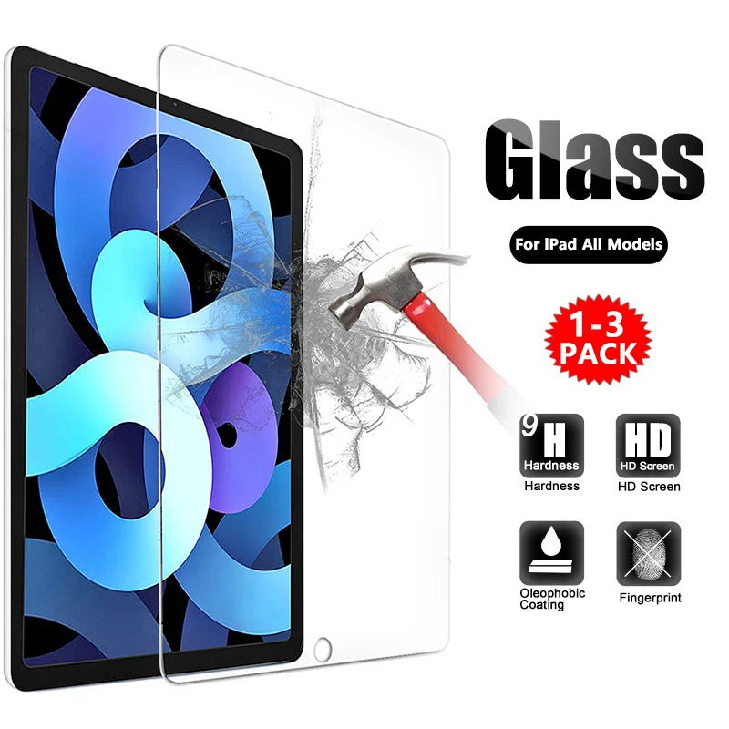Защита экрана для iPad Mini защитное стекло 9H Air 1 2 3 4 5 6-го 7-го 8-го поколения Pro 9 7 10 11 2020