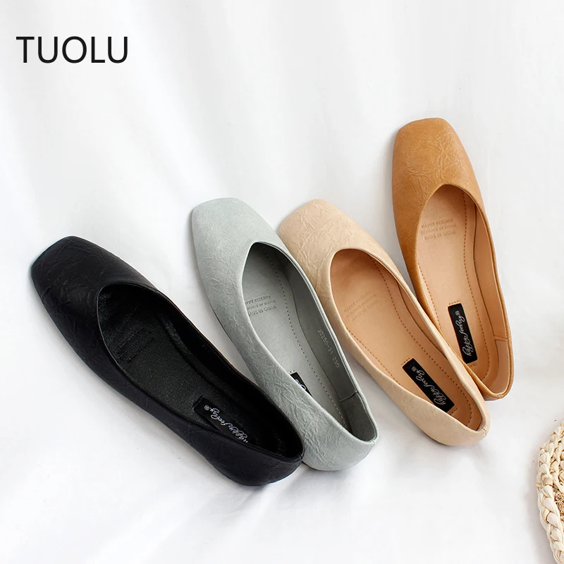 Women's Boat Shoes Ballet Flats Ladies Slip on Casual Loafers Woman Sexy  Elegant Basic Square Toe Party Wedding Best Sellers|Women's Flats| -  AliExpress