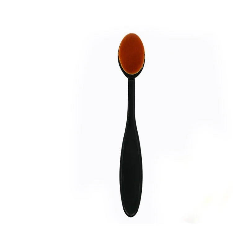 1 шт. Кисть для макияжа зубная щетка большого размера 16 см мягкие кисти для макияжа основа овальные кисти профессиональные инструменты для макияжа - Handle Color: Black