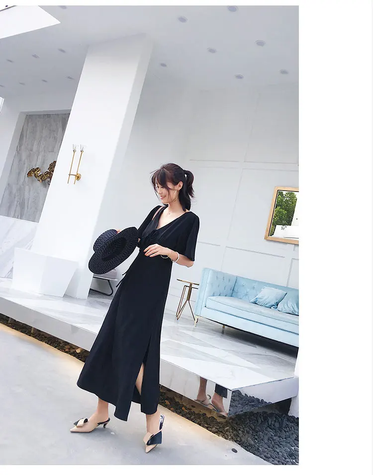 Летнее сексуальное Клубное длинное платье Vestidos, модное богемное свободное повседневное Бандажное платье с v-образным вырезом, пляжные вечерние миди платья
