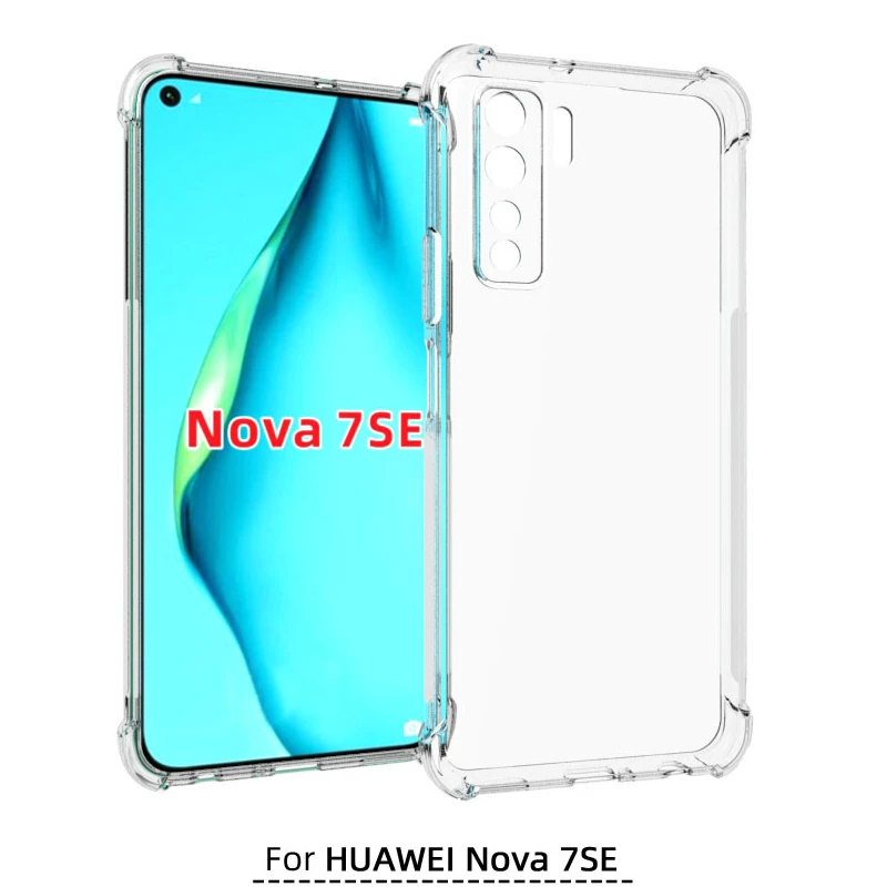 Чехол USTIYA для huawei Nova 7SE ударопрочный чехол из прозрачного ТПУ Ультратонкий Мягкий