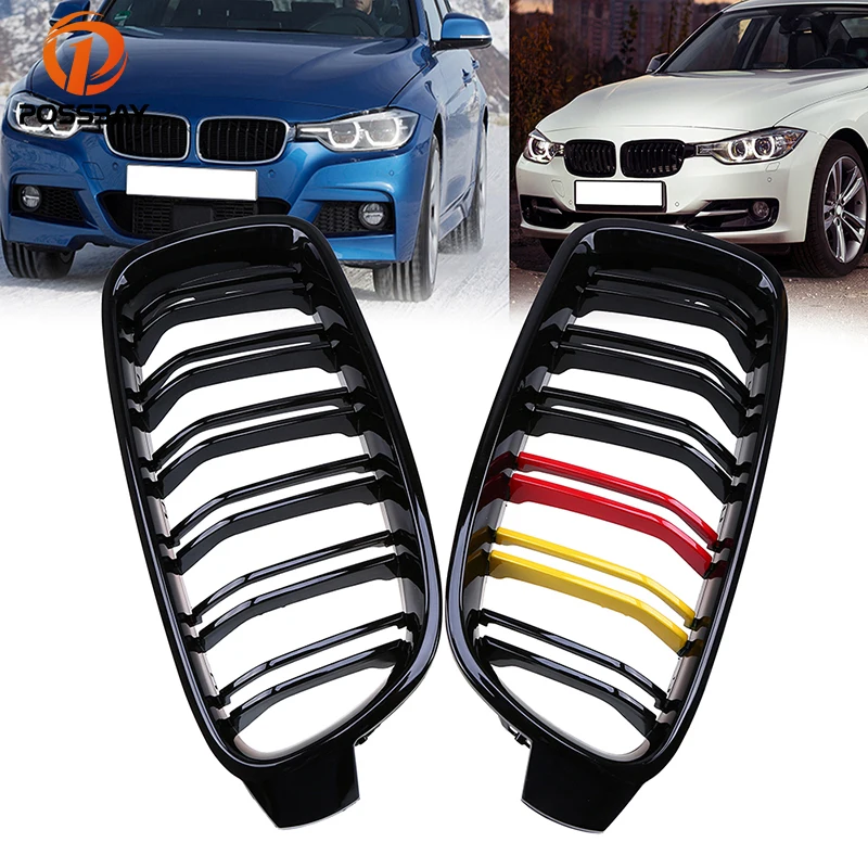 Posbay немецкие Лоскутные гоночные решетки для BMW 3 серии F30 Sedan F31 Touring 316d/316i/318d 2012 2017