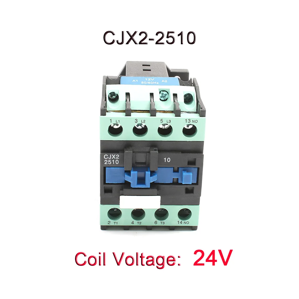 2510-24V CJX2-2510/3210 110 В переменного тока 25A/32A 50 Гц/60 Гц реле стартера двигателя на din-рейку, установленный LC1-D контактор переменного тока с Поплавковым выключателем 3P+ 1 нет - Цвет: 2510-24V