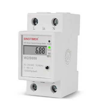 

Multifunction Smart Single-Phase Energy Meter WiFi/APP-Control Electric Consumption Smart Energy Meter 5-60A 230V TSH Sh