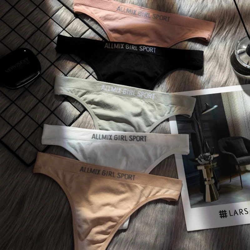 Женское нижнее белье 1 шт. чистый цвет M/L/XL сексуальные стринги с буквенным
