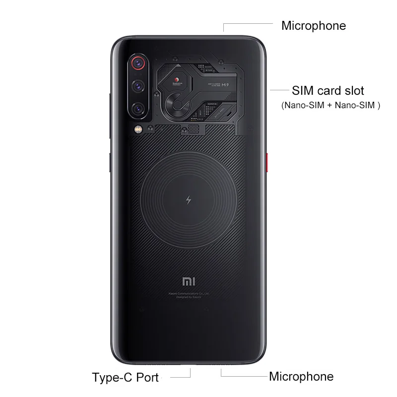 Глобальная ПЗУ Xiaomi mi 9 прозрачный 8GB 256GB Смартфон Snapdragon 855 6 39 &quotAMOLED 48MP + 12MP 16MP