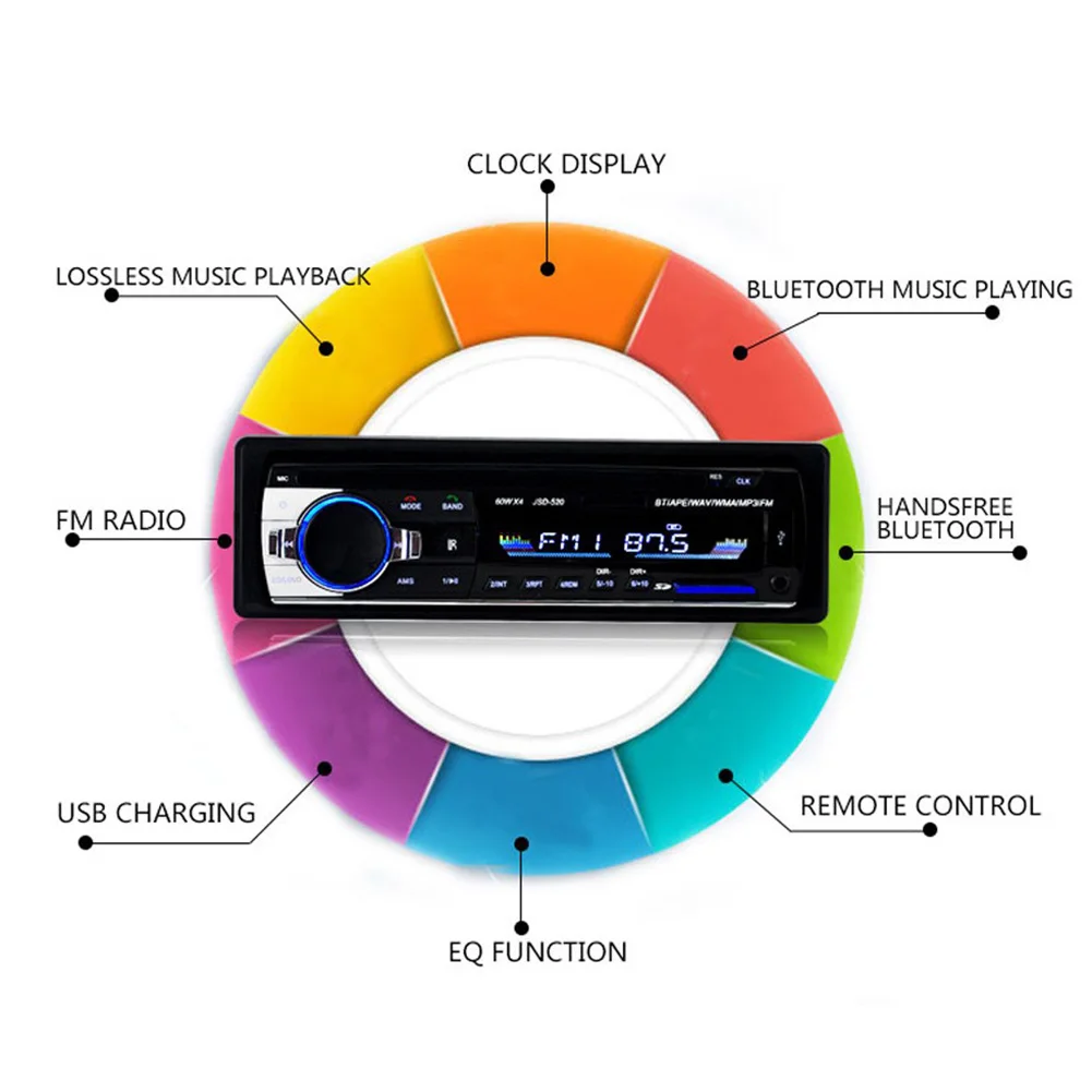 Автомобильная электроника Bluetooth 2,0, беспроводная автомобильная стерео радио, MP3 медиаплеер, u-диск, громкий динамик, аудио маска, аксессуары