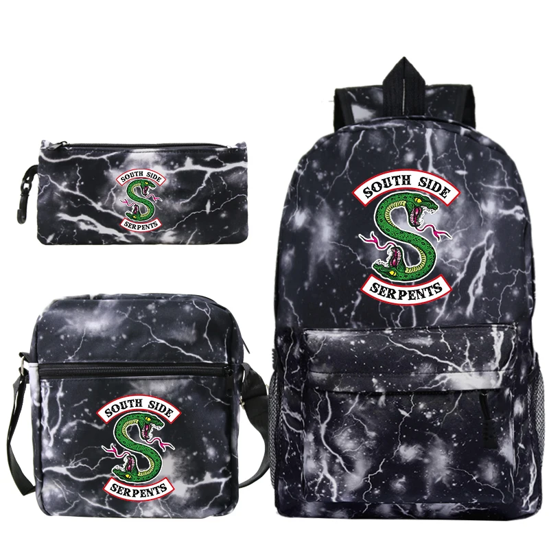 4 Ривердейл Рюкзак Mochila Sac A Dos Femme 3 шт./компл. plecak пенал через плечо школьная сумка южной стороне змеи в стиле «хип-хоп» книжная сумка - Цвет: 4