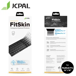 JCPAL Protector de teclado transparente Premium FitSkin para MacBook Pro, 14 ", 16", 2021, ultrafino, no tóxico