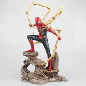 

28cm Avengers Alliance Endgame Iron Spiderman W/tentacles Figure Statue Model Marvel Spider Man High Quality Pvc Gifts Figures