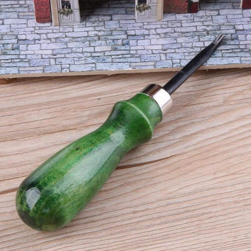 Аксессуары для швейных инструментов DIY Кожа ремесло край резка косой резки деревянная ручка инструмента