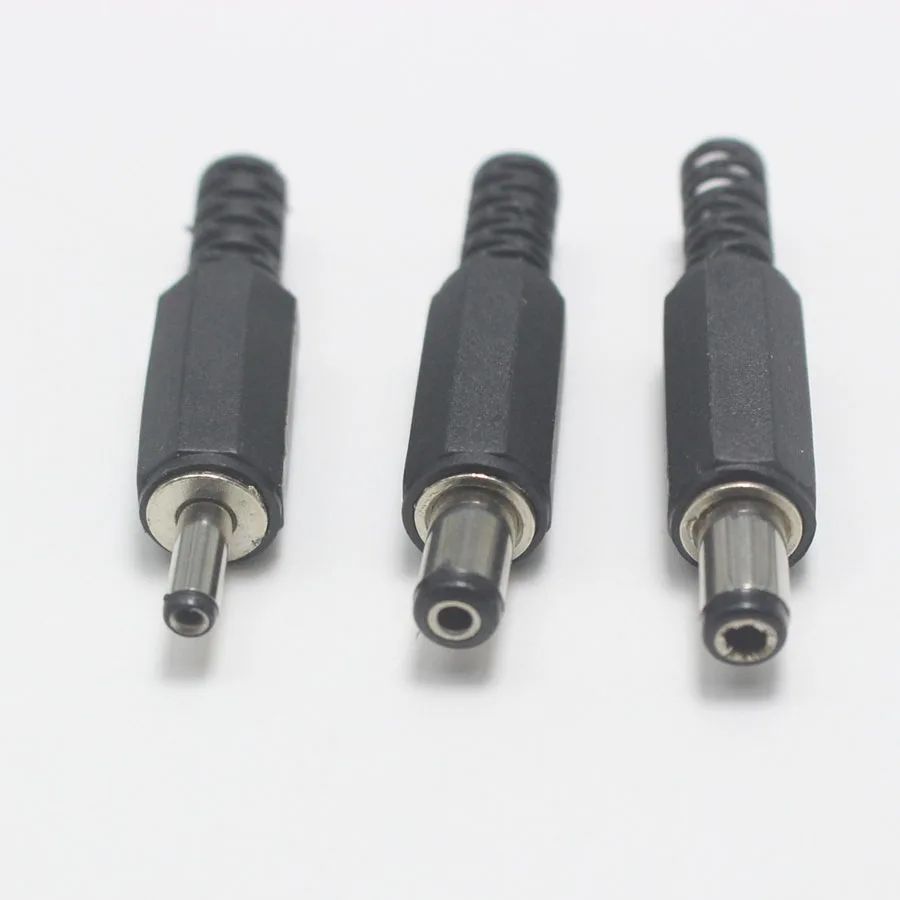 Wire Connector 1/2/5pairs 3.5x1.35/5.5 x 2.1/5.5x2.5mm Plastic Male Plugs+ DC-022 DC Power Socket Female Jack Screw Nut Panel Mount Connector