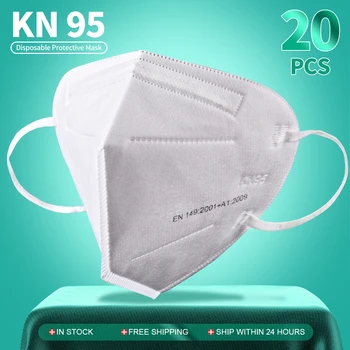 

20pcs Reusable Face Mask Respirator 6 Ply Non-woven Mouth Face Filter Mask Anti Infection Safe Breathable Protective Masks