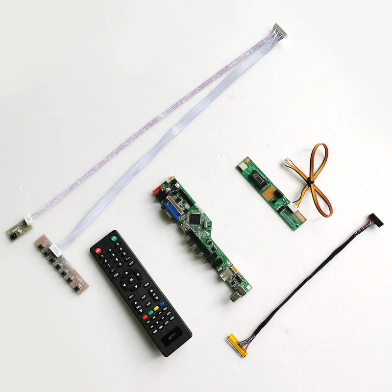 Для B150XG02 V1 HDMI VGA USB AV RF LVDS 1CCFL 30-Pins ЖК-панель монитор клавиатура+ пульт+ инвертор T. V56 привод карты DIY kit