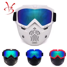 Retro Mask Goggles for Motorcycle Off-road Goggles Skiing Eye-protection Goggles Outdoor Windproof Sand