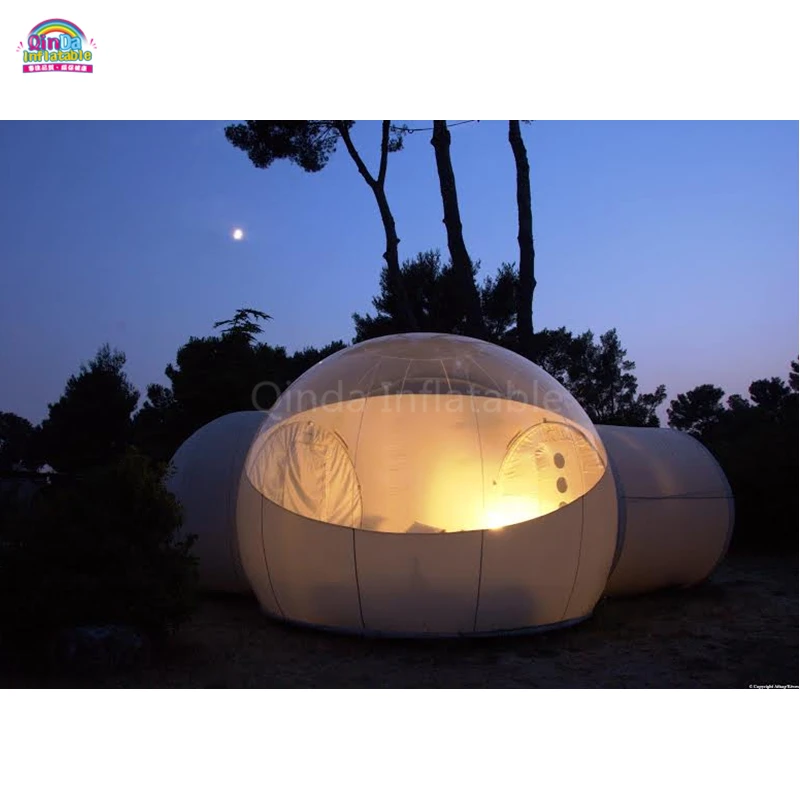 Кемпинг прозрачный Igloo прозрачный купол номер 2 тоннель надувной Кристалл пузырь палатка для продажи