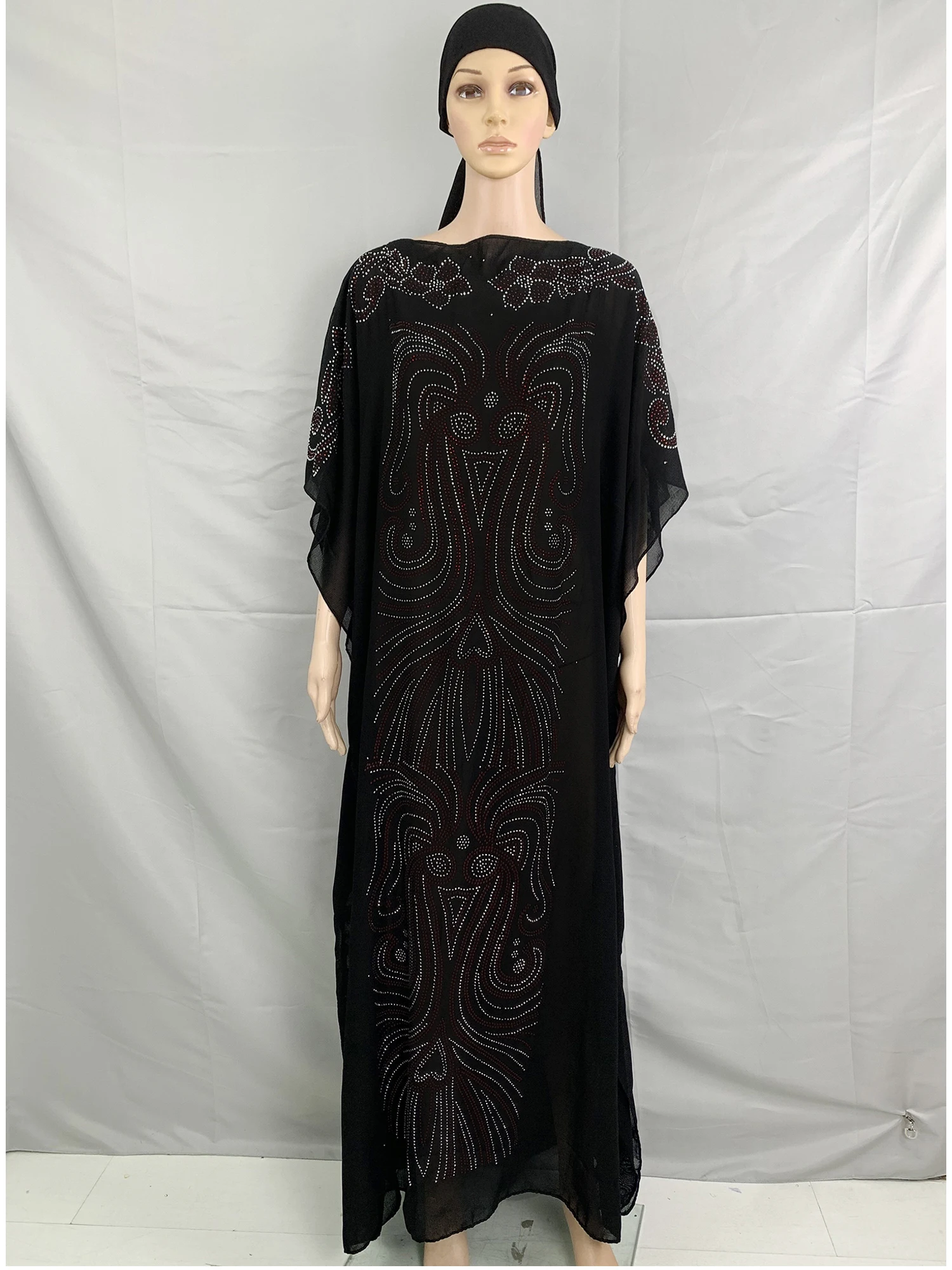 Новые африканские платья для женщин Abaya Дубай Стразы мусульманская длинная ткань