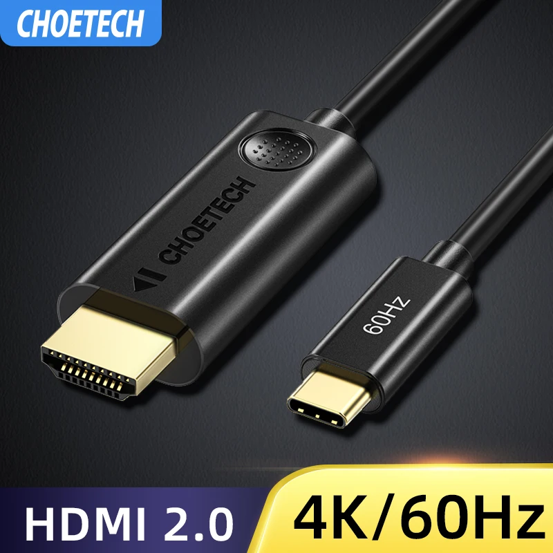 Comprar CHOETECH USB tipo C a HDMI Cable 4K @ 60Hz 1,8 m para 2018 MacBook Pro Air iPad Pro Compatible con Thunderbolt 3, USB tipo C a HDMI Cable