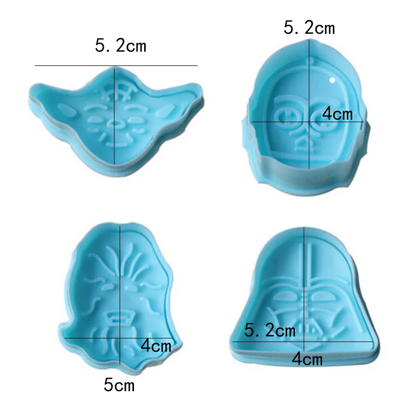 4 шт./компл. Звездные войны украшение торта фонданта выпечка печенье плесень помадка для бисквита кондитерские формы резец плунжера инструменты C1052 a