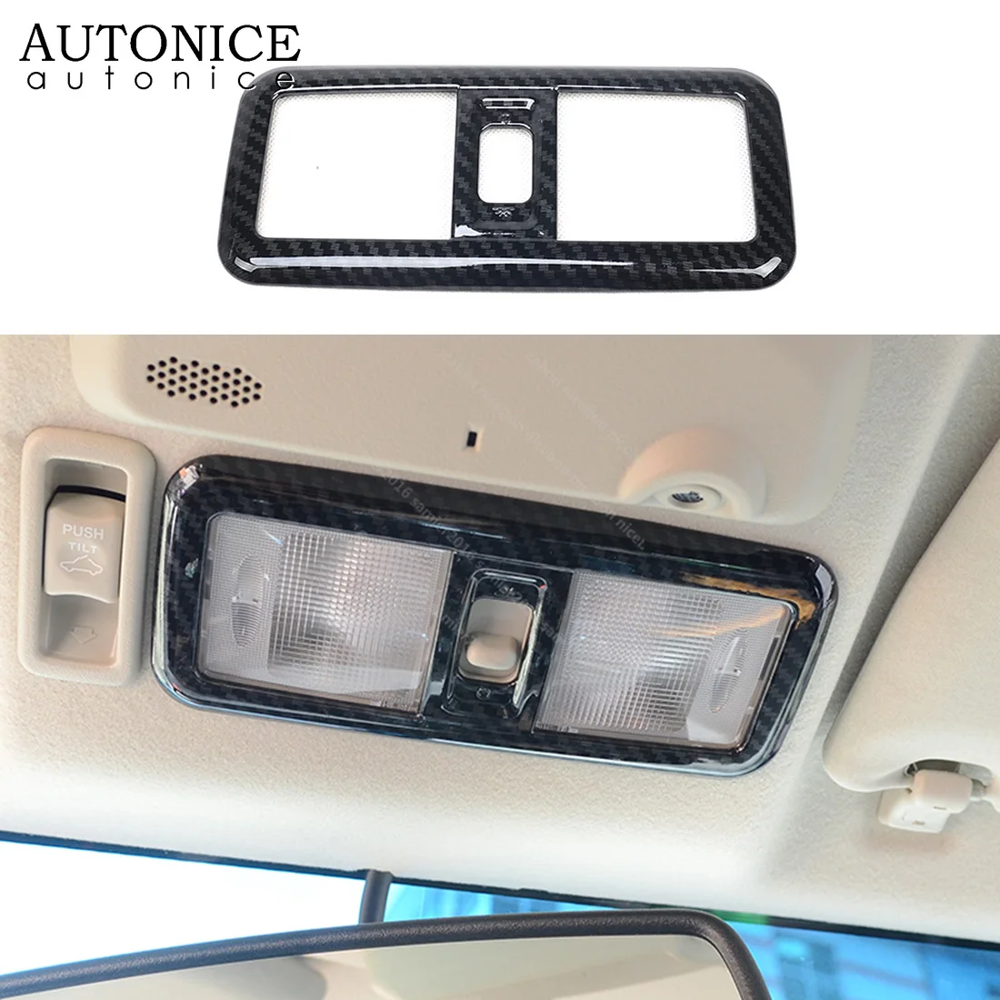 

Carbon fiber color Car roof Before reading lamp for Mitsubishi PAJERO 2007-2019