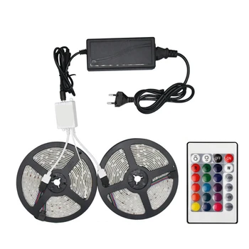 

10 Metre 300 LED 5050 RGB Bluetooth Infrared Colored Rope Light Strip Kit with 24 Keys IR Remote Controller ,EU Plug