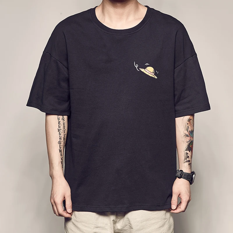 2019 summer New Arrival hip hop t shirt cartoon One Piece Luffy men's t-shirt with print Loose camiseta hombre Couple models 2019 summer New Arrival hip hop t shirt cartoon One Piece Luffy men's t-shirt with print Loose camiseta hombre Couple models