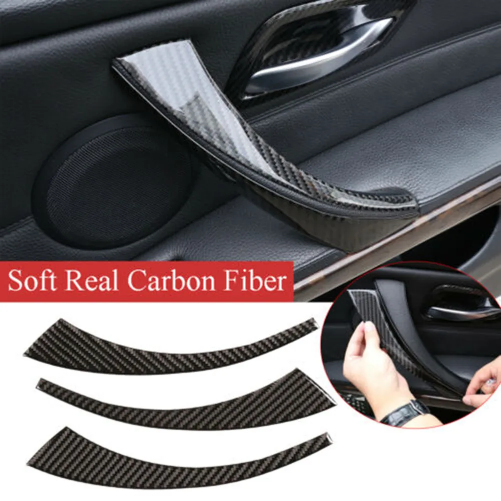 Black Armrest Front Trim For BMW 3 Series E90 E92 2005-2012 Real Carbon Fiber New Practical | Автомобили и мотоциклы