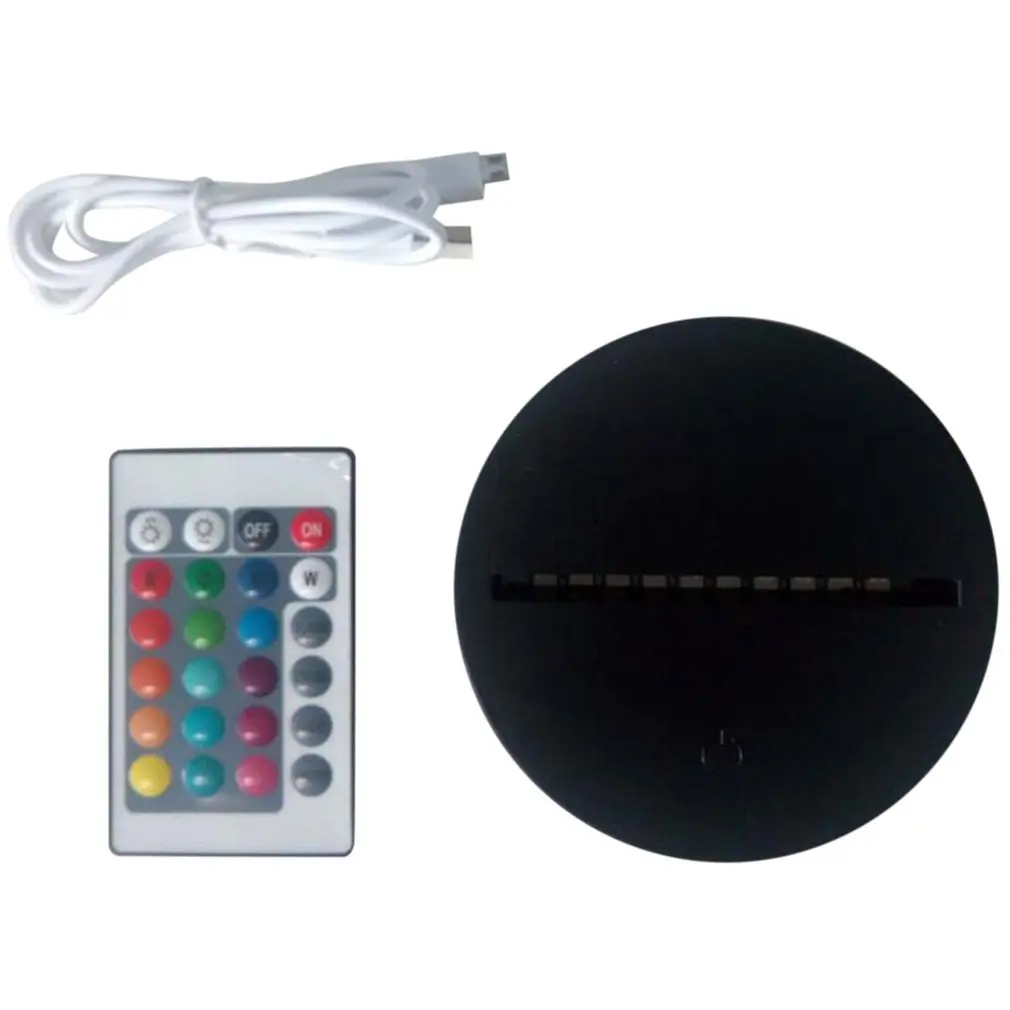 

LED Lamp Bases for 3D Illusion Night Light 7 Colors Touch Switch Remote Control Replacement Base for 3D Table Desk Lamps