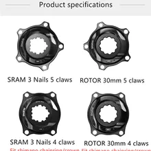 АХО шоссейный велосипед/велосипед измеритель мощности подходит для SRAM ротора для shimano 53/39T 52/36T 50/34T передняя Звездочка подходит rounf/Овальная звездочка