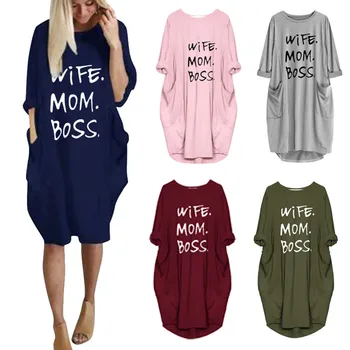 

Women Summer Long Sleeve Printed Short Mini Dressstranger things hoodies trench women's joggers Women's check