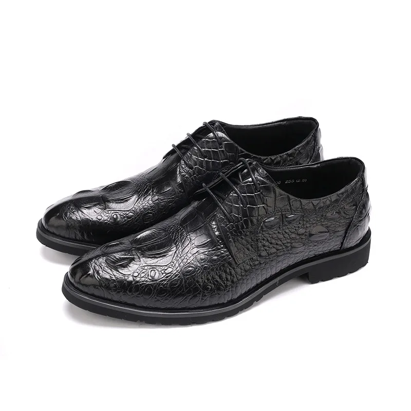 

Men's Leather Shoes Crocodile Pattern Business Formal Wear Men Shoes Leather 45