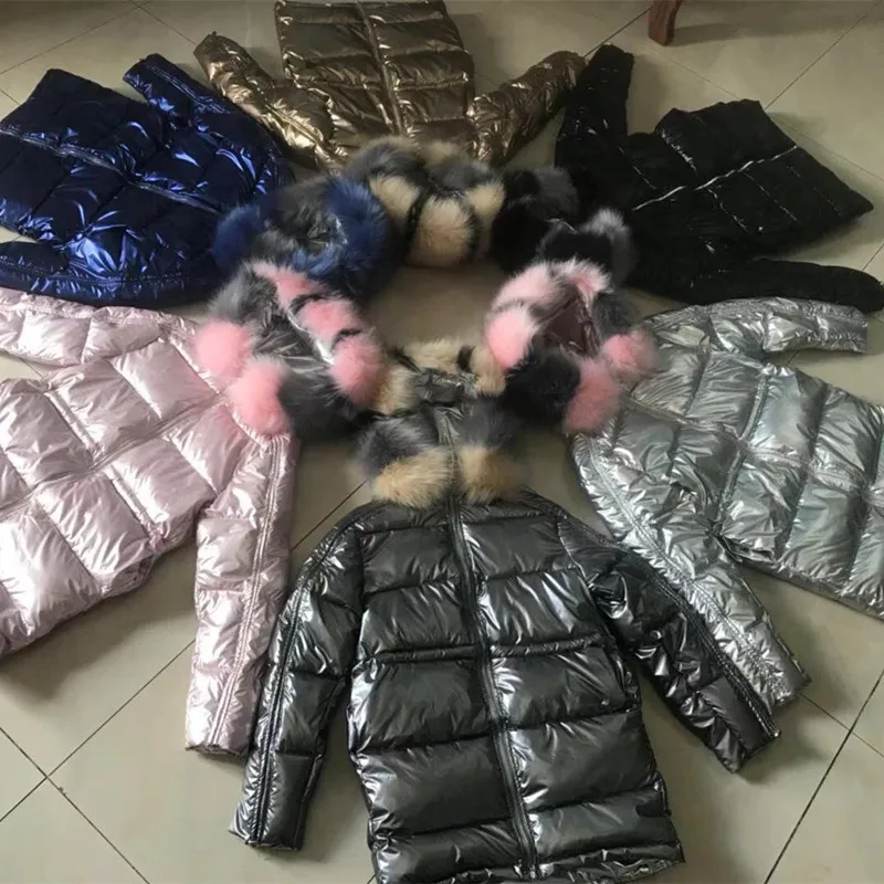 Beste Bontkraag Zilver vrouwen donsjack vrouwen mid Lengte zilveren donsjack Warme Jas voor Vrouwen Hoge kwaliteit Capuchon Hot