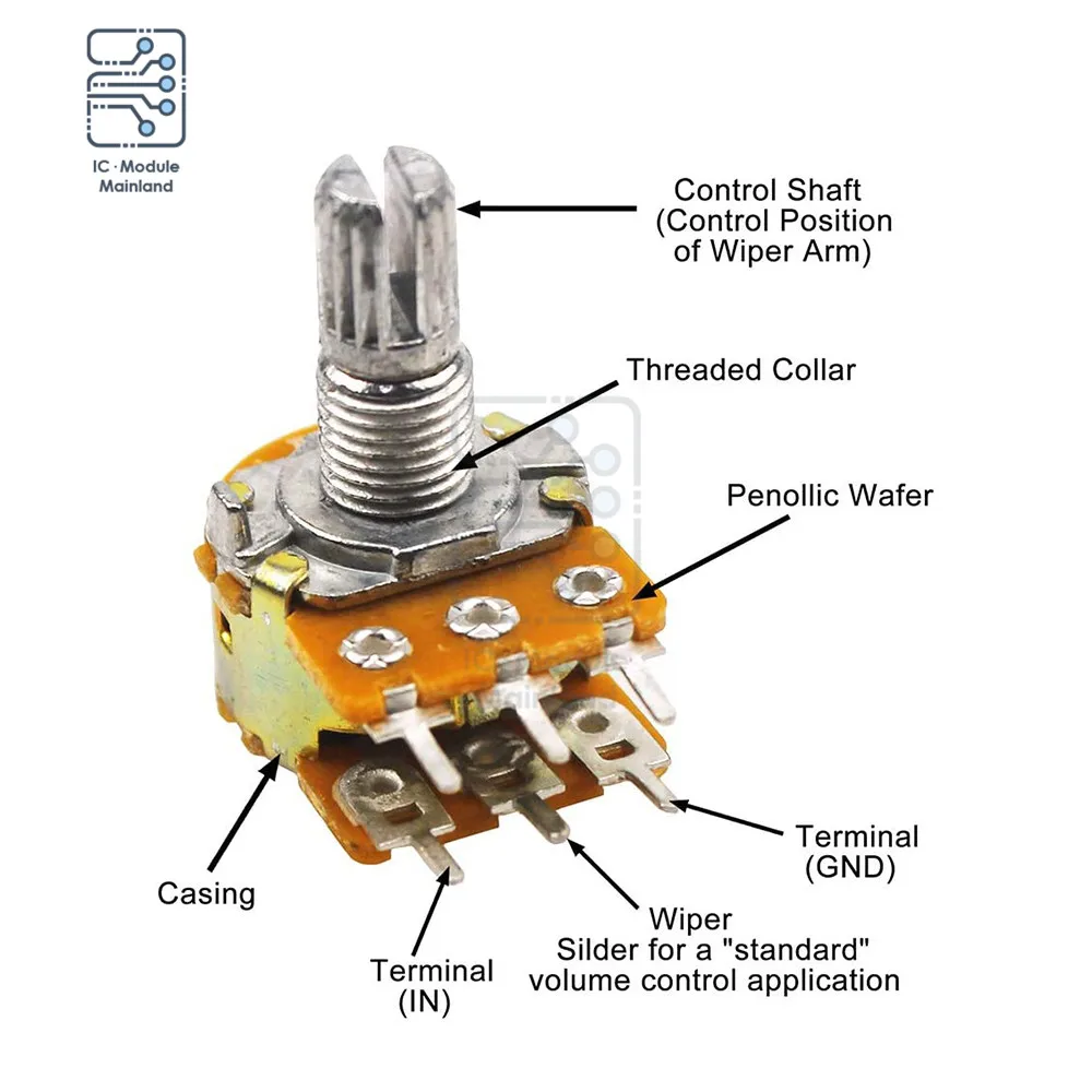 Potentiometer WH148 1K 5K 10K 50K 100K 500K 1M Ohm 15mm 3Pin Linear Taper Rotary Potentiometer Resistor Arduino 5Pcs/lot Multiturn Potentiometer Linear Potentiometer Rotary Potentiometer Potentiometer Kit Adjustable Resistor Electronic Components