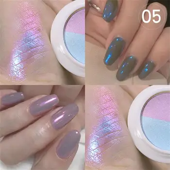 

Double Color Solid Aurora Nail Powders Transparent Holographic Neon Nail Glitters Chameleon Powder Dust Chrome Nail Decoration
